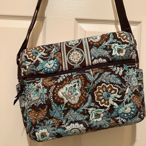 Vera Bradley Java Blue Computer Messenger Bag - Picture 6 of 9